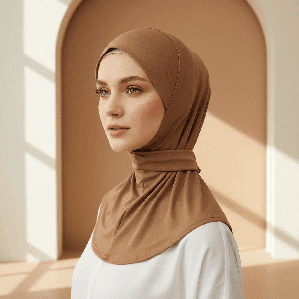 Stretch Underscarf Hijab Cap with Snap Button(MH234) - A-1 Thread Vault