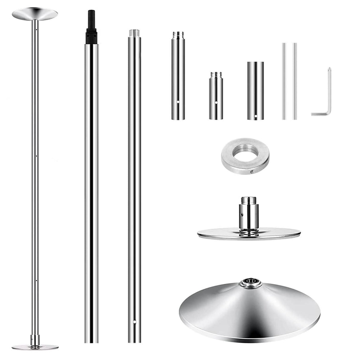 Stripper Dance Pole 45mm Spinning Static Dancing Pole - A-1 Thread Vault