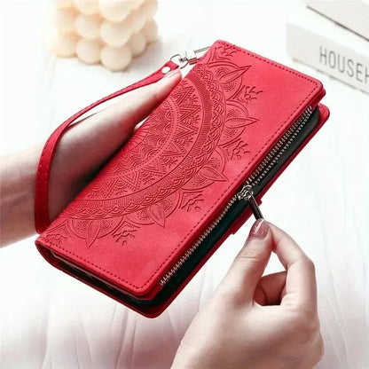 Stylish Leather Lanyard Wallet Case - A-1 Thread Vault