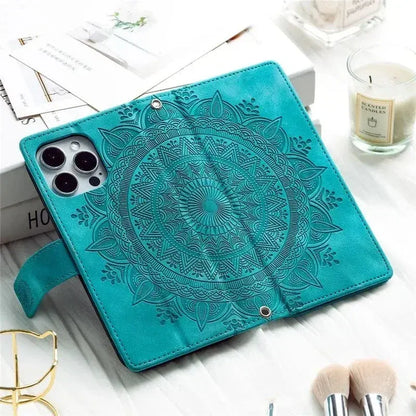 Stylish Leather Lanyard Wallet Case - A-1 Thread Vault