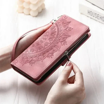 Stylish Leather Lanyard Wallet Case - A-1 Thread Vault