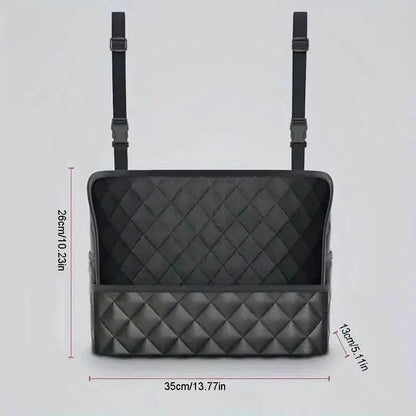 Stylish PU Leather Handbag Car-Mounted Storage Bag - A-1 Thread Vault