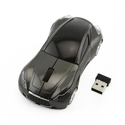 Stylish Wireless Computer Car Shape Mouse Mini 3D Ergonomic PC Gamer Mouse Retro Optical Mice 1600 DPI USB Receiver Suitable for PC/Computer/Laptop