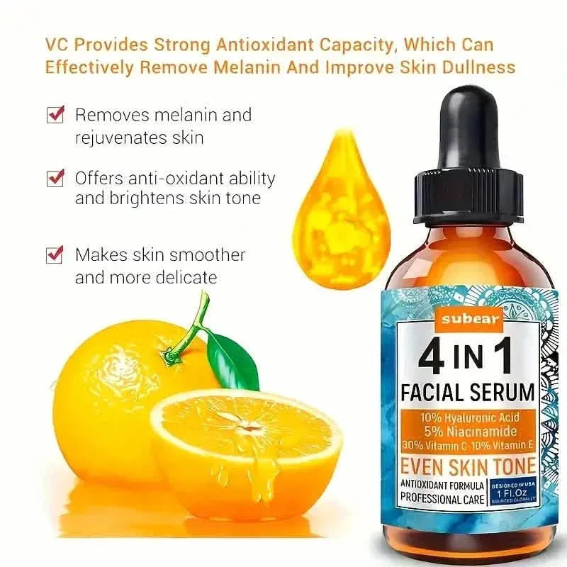 Subear 4-In-1 Facial Serum - Hydrates, Repairs, and Rejuvenates Skin with Hyaluronic Acid - A-1 Thread Vault