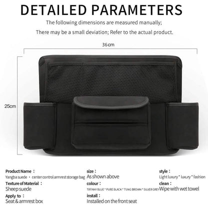 Suede Large Capacity Car Purse Holder - A-1 Thread Vault
