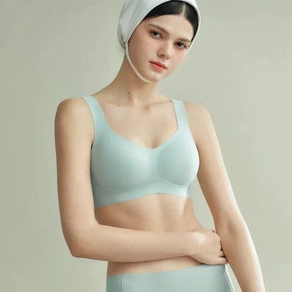 SUJIIN Push Up Seamless Tank Bras for Women Wireless Smooth T-shirt Bras Ladies Comfort Invisible Breathable Bra Female MX320 - A-1 Thread Vault