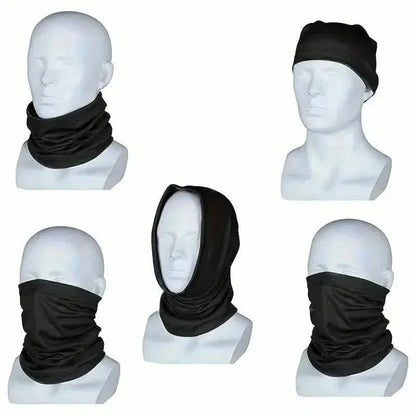 Summer Face Cover Scarf, Moisture Wicking Breathable Stretch Face Neck Gaiter Mask - A-1 Thread Vault