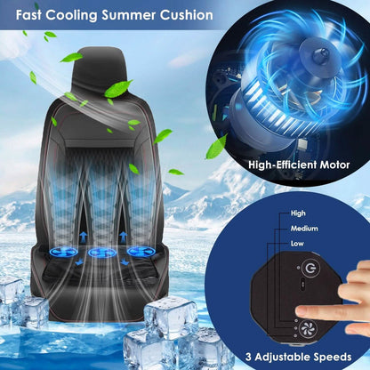 Summer Water Cooling System Seat Cushion with Fans 3 Speeds - A-1 Thread Vault