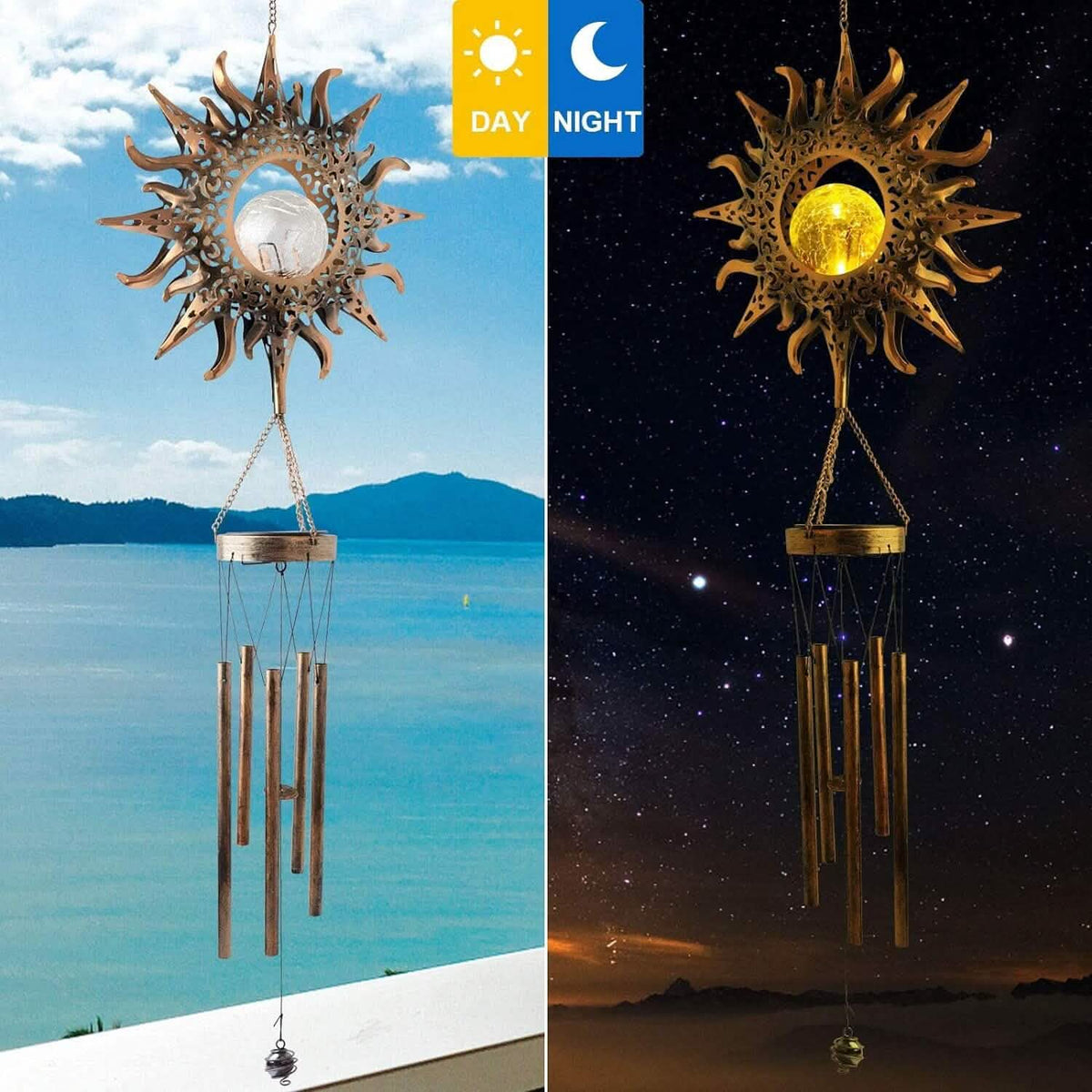 Sun Solar Wind Chimes - A-1 Thread Vault