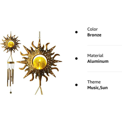 Sun Solar Wind Chimes - A-1 Thread Vault