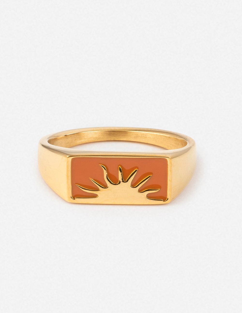 Sunrise Rectangular Signet Ring - A-1 Thread Vault