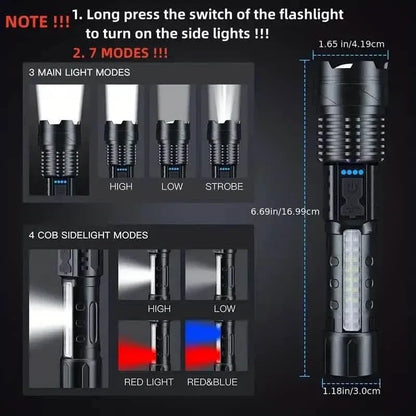 Super Powerful Rechargeable Torch Flood Light - A-1 Thread Vault