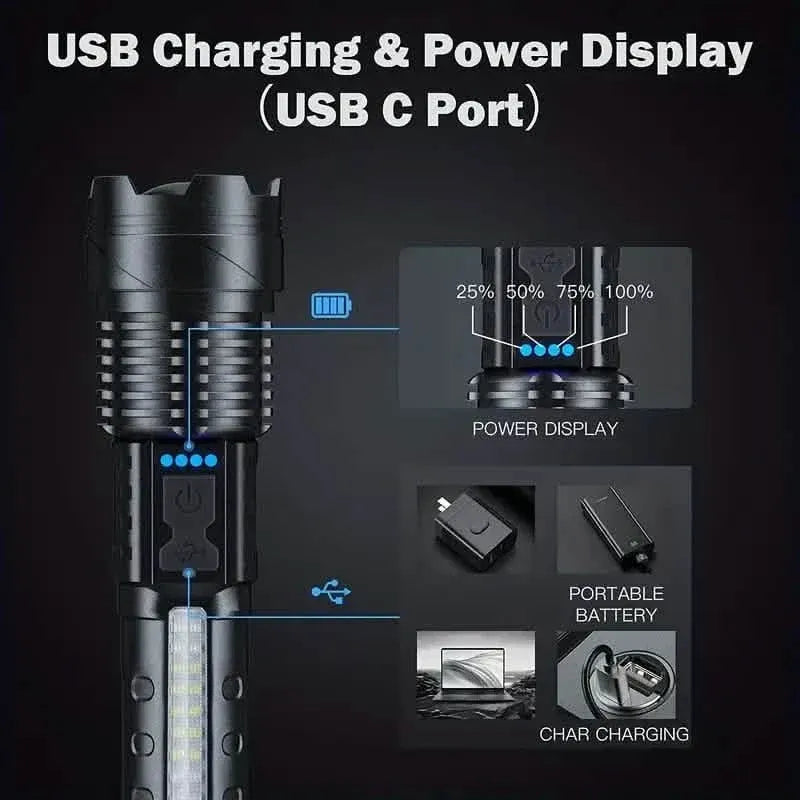 Super Powerful Rechargeable Torch Flood Light - A-1 Thread Vault