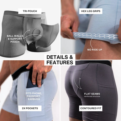 SVBPIMA TRI-POUCH™ BOXERS - PIMA COTTON - A-1 Thread Vault