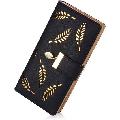 Sweet Cute Women's Long Leaf Bifold Wallet - A-1 Thread Vault