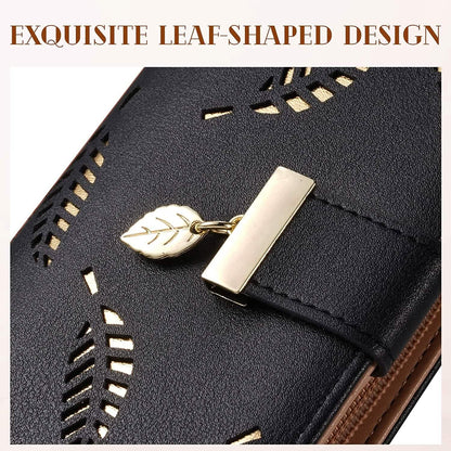Sweet Cute Women's Long Leaf Bifold Wallet - A-1 Thread Vault