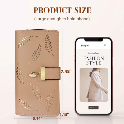 Sweet Cute Women's Long Leaf Bifold Wallet - A-1 Thread Vault