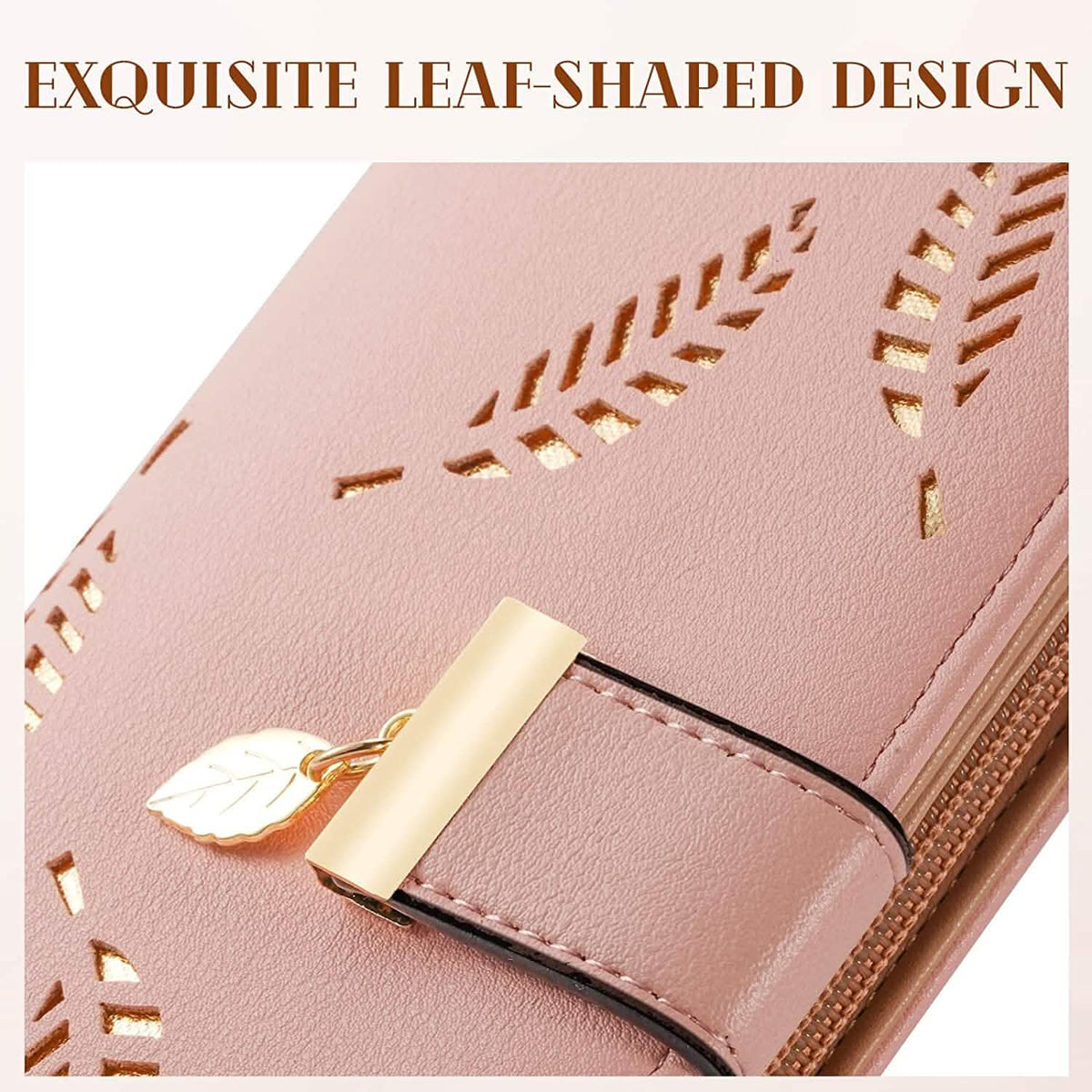 Sweet Cute Women's Long Leaf Bifold Wallet - A-1 Thread Vault