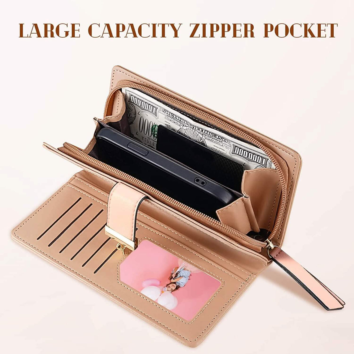 Sweet Cute Women's Long Leaf Bifold Wallet - A-1 Thread Vault