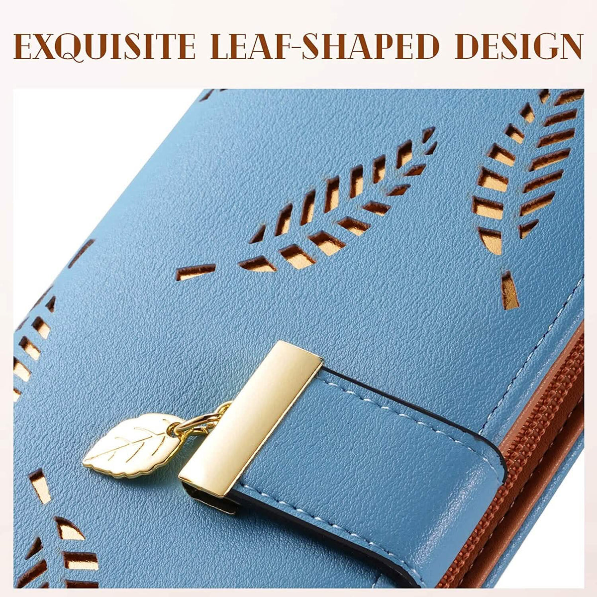 Sweet Cute Women's Long Leaf Bifold Wallet - A-1 Thread Vault
