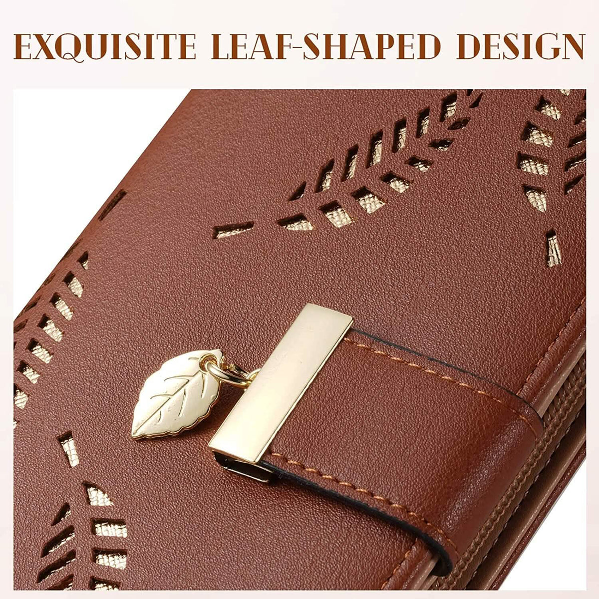 Sweet Cute Women's Long Leaf Bifold Wallet - A-1 Thread Vault