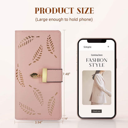 Sweet Cute Women's Long Leaf Bifold Wallet - A-1 Thread Vault