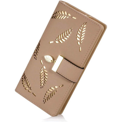 Sweet Cute Women's Long Leaf Bifold Wallet - A-1 Thread Vault
