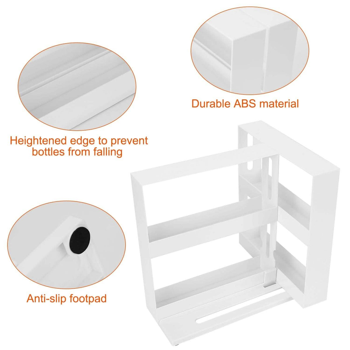 Swivel Cabinet Organizer Revolving Kitchen Rack Spice Organizer - A-1 Thread Vault