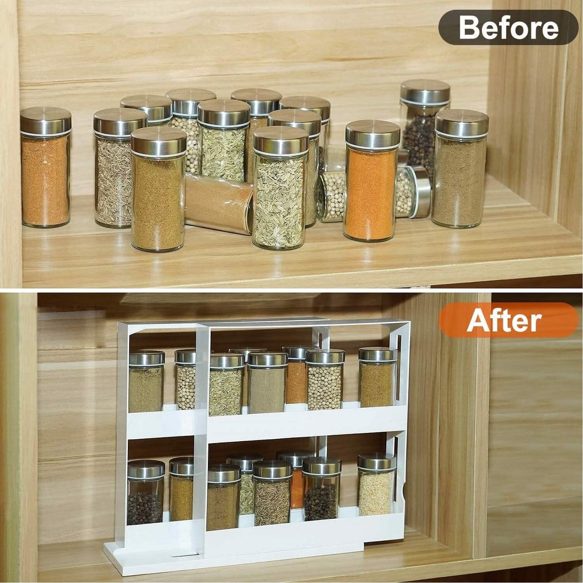 Swivel Cabinet Organizer Revolving Kitchen Rack Spice Organizer - A-1 Thread Vault