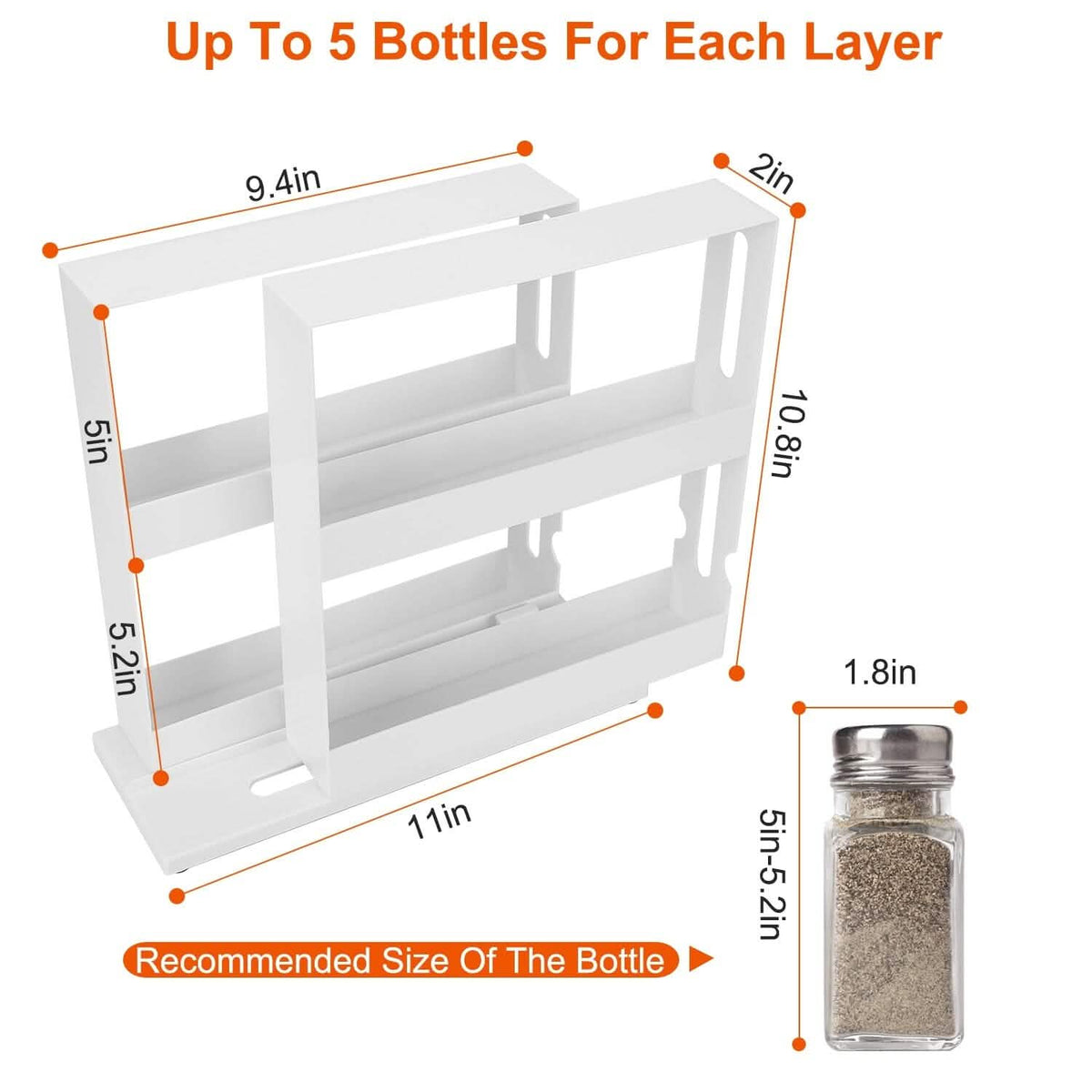Swivel Cabinet Organizer Revolving Kitchen Rack Spice Organizer - A-1 Thread Vault