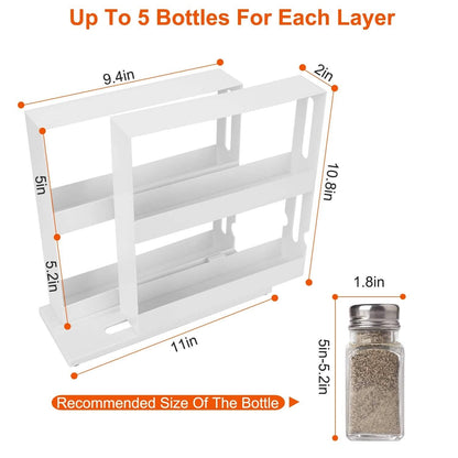 Swivel Cabinet Organizer Revolving Kitchen Rack Spice Organizer - A-1 Thread Vault