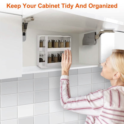 Swivel Cabinet Organizer Revolving Kitchen Rack Spice Organizer - A-1 Thread Vault