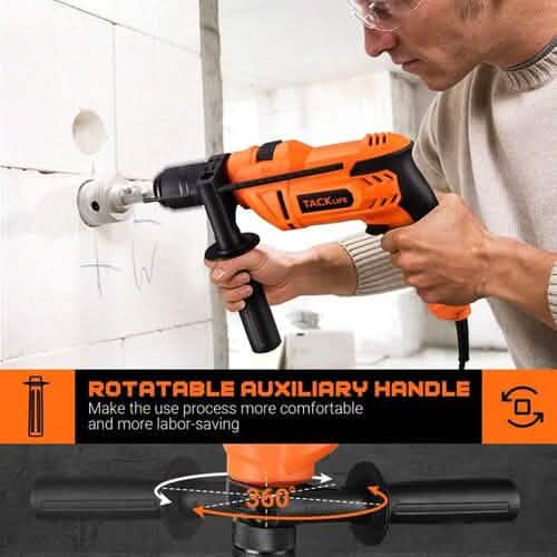 TACKLIFE 900W Corded Drill with 3000RPM Variable Speed PID05A - A-1 Thread Vault
