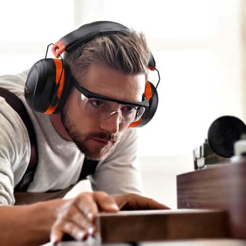 TACKLIFE Ear Muffs, SNR 34 dB Hearing Protection HNRE1 - A-1 Thread Vault