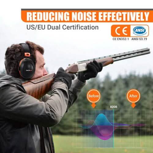 TACKLIFE Ear Muffs, SNR 34 dB Hearing Protection HNRE1 - A-1 Thread Vault