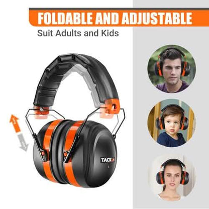 TACKLIFE Ear Muffs, SNR 34 dB Hearing Protection HNRE1 - A-1 Thread Vault