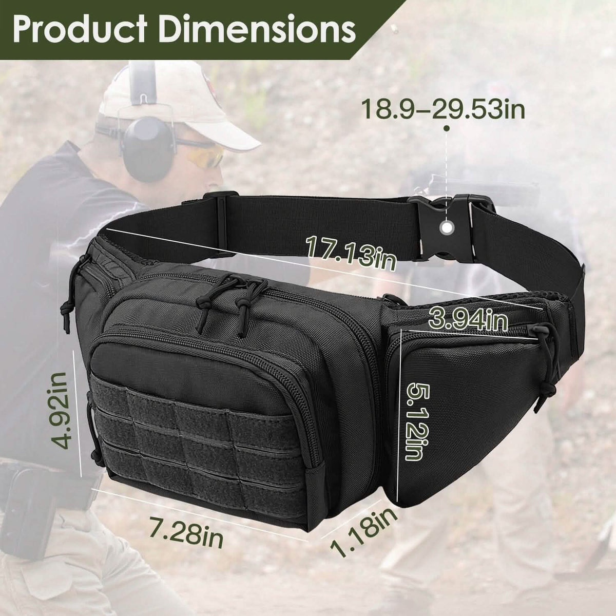 Tactical Fanny Pack Concealed Carry Bag for Men - A-1 Thread Vault