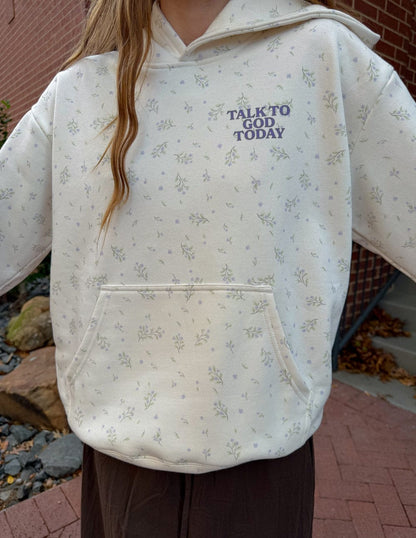 Talk to God Allover Wildflower Unisex Hoodie - A-1 Thread Vault