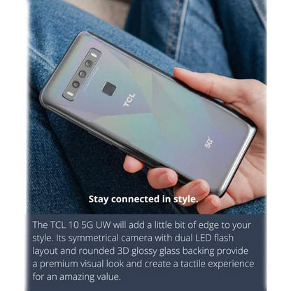 TCL 10 5G UW 128GB Smartphone Gray Verizon (Refurbished) - A-1 Thread Vault