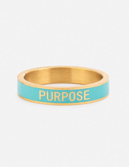 Teal Enamel Purpose Ring - A-1 Thread Vault