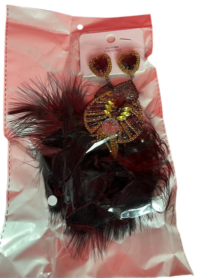 Teardrop Feather Earrings - A-1 Thread Vault