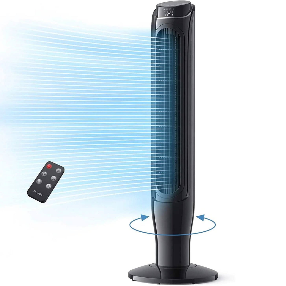 TECHVILLA 360° Oscillating Fan with Remote Control - A-1 Thread Vault