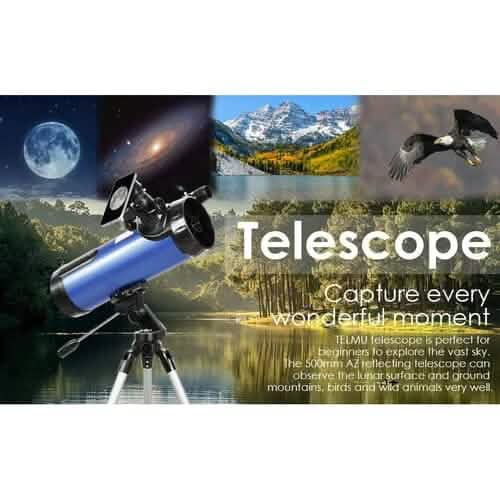 Telescope for Beginner 114mm Aperture 500mm AZ Mount Astronomical Reflector - A-1 Thread Vault