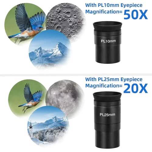 Telescope for Beginner 114mm Aperture 500mm AZ Mount Astronomical Reflector - A-1 Thread Vault