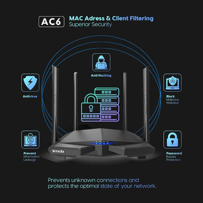 Tenda AC1200 Smart WiFi Router (Refurbished) - A-1 Thread Vault