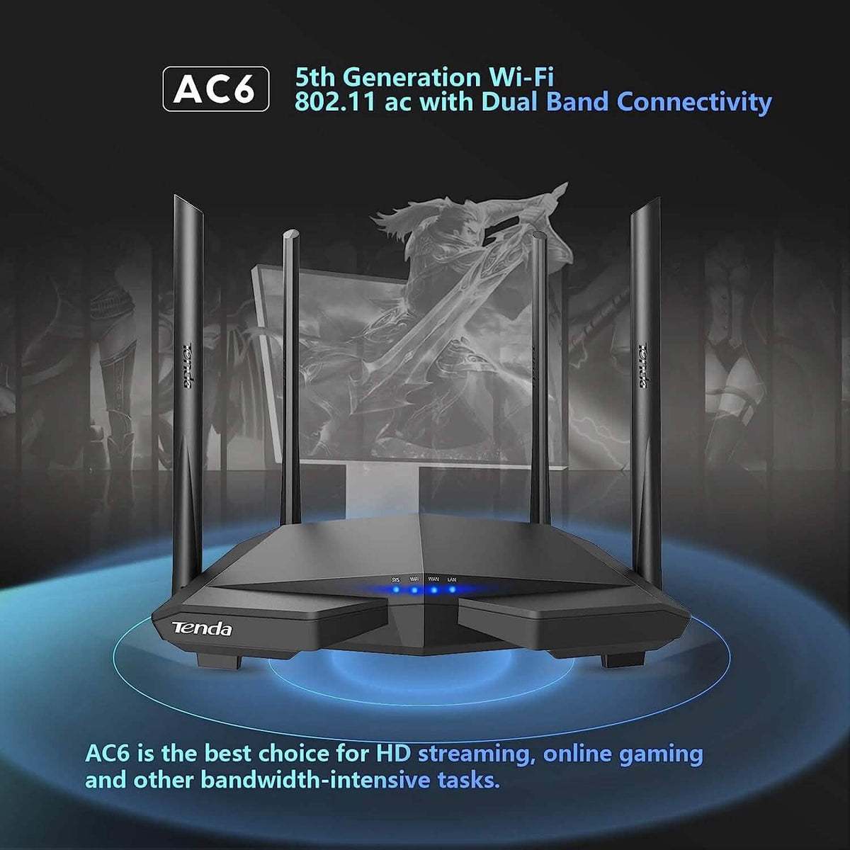 Tenda AC1200 Smart WiFi Router (Refurbished) - A-1 Thread Vault