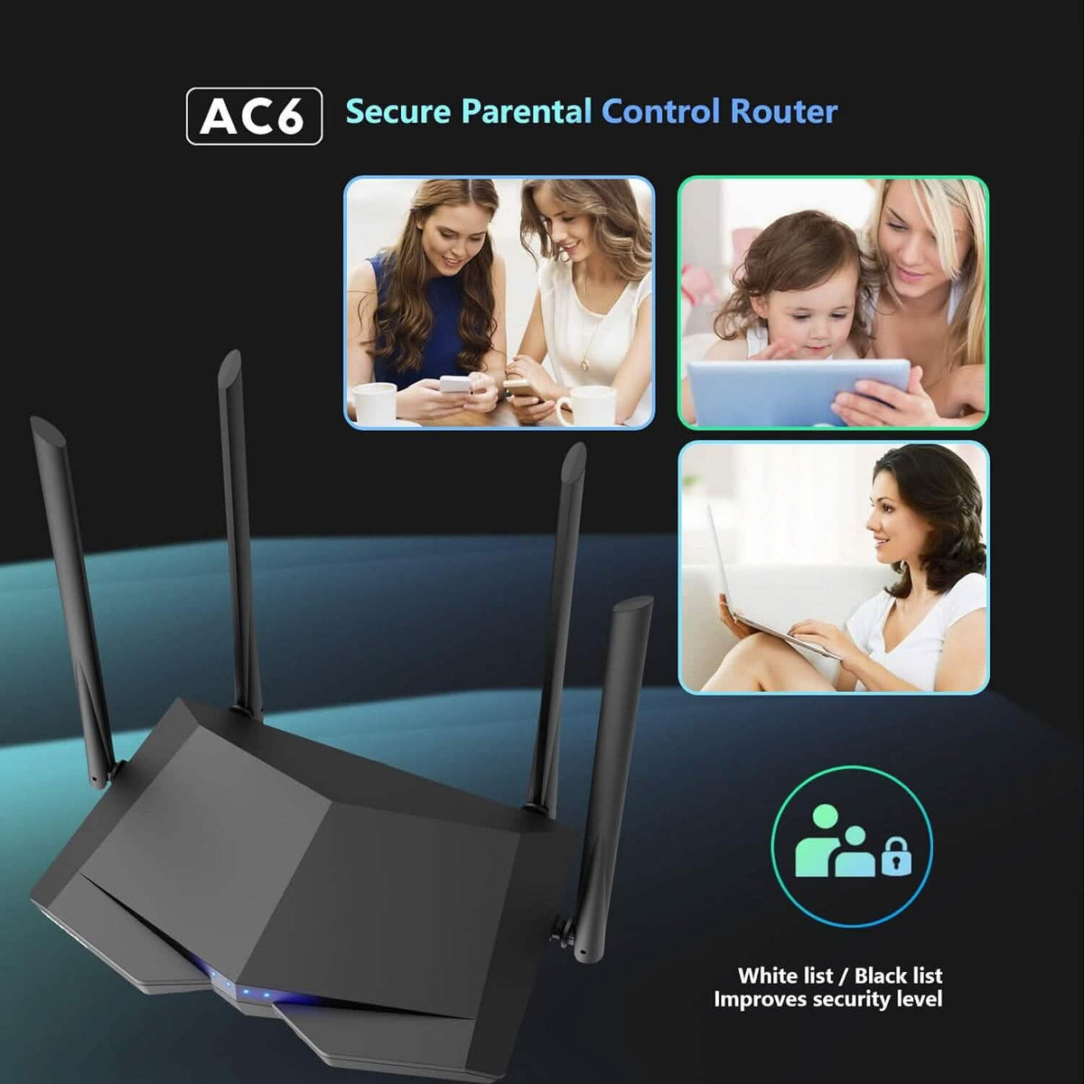 Tenda AC1200 Smart WiFi Router (Refurbished) - A-1 Thread Vault