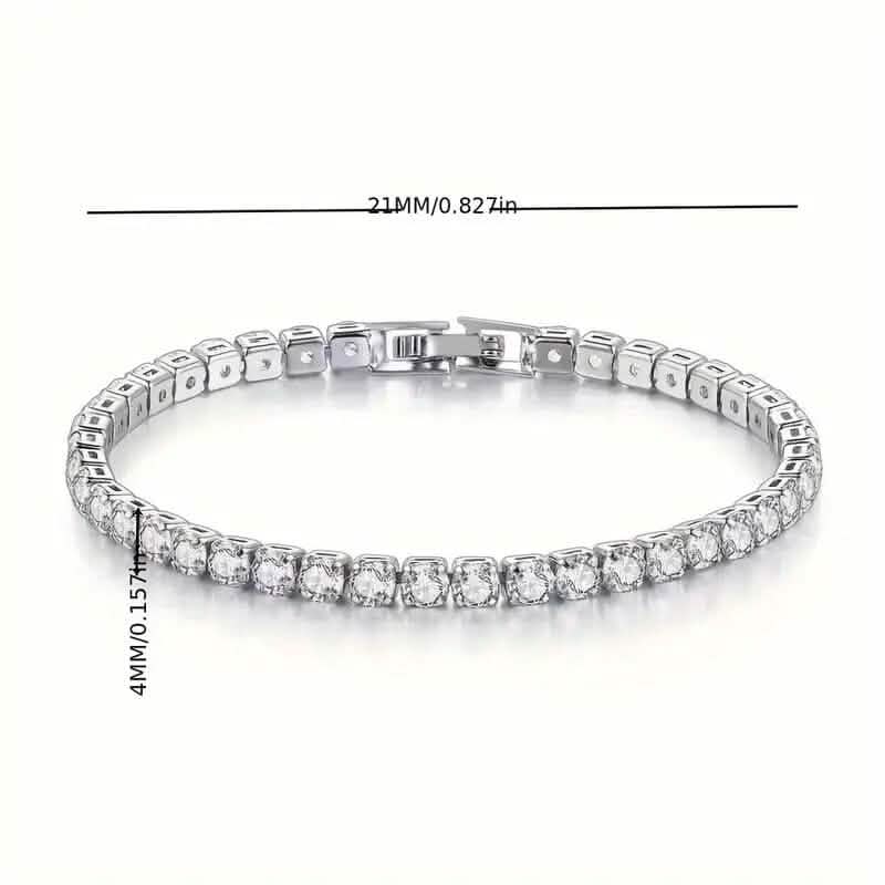 Tennis Single Row Synthetic Zircon Bracelet - A-1 Thread Vault