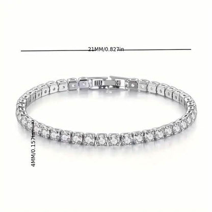 Tennis Single Row Synthetic Zircon Bracelet - A-1 Thread Vault