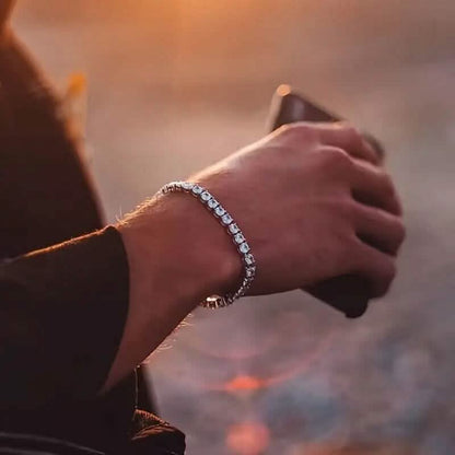 Tennis Single Row Synthetic Zircon Bracelet - A-1 Thread Vault